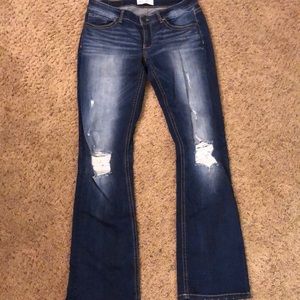 BKE Destroyed Boot Cut Jeans